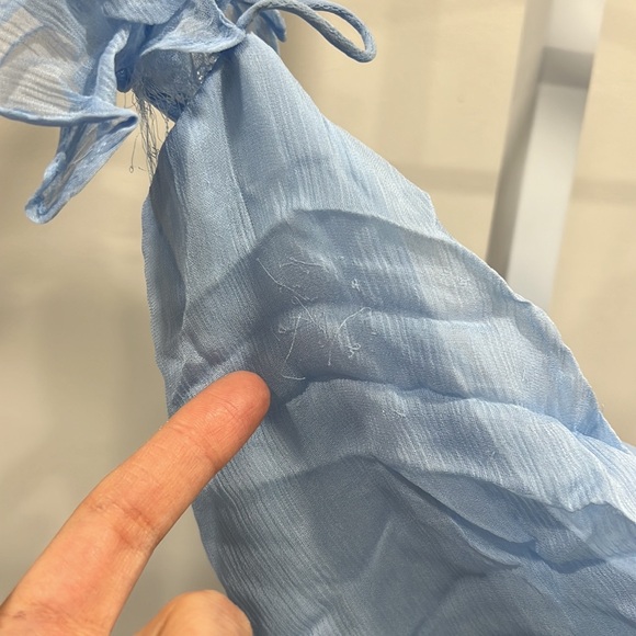 Shona Joy Layla Long Sleeve Ruffle Mini Dress in Sky - Picture 5 of 9